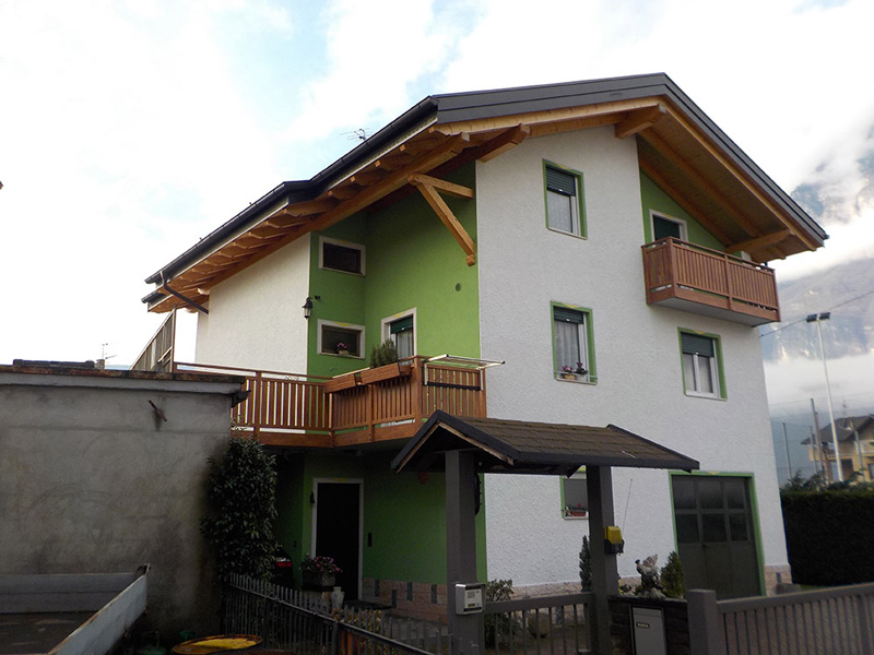 Finitura graffiato verde